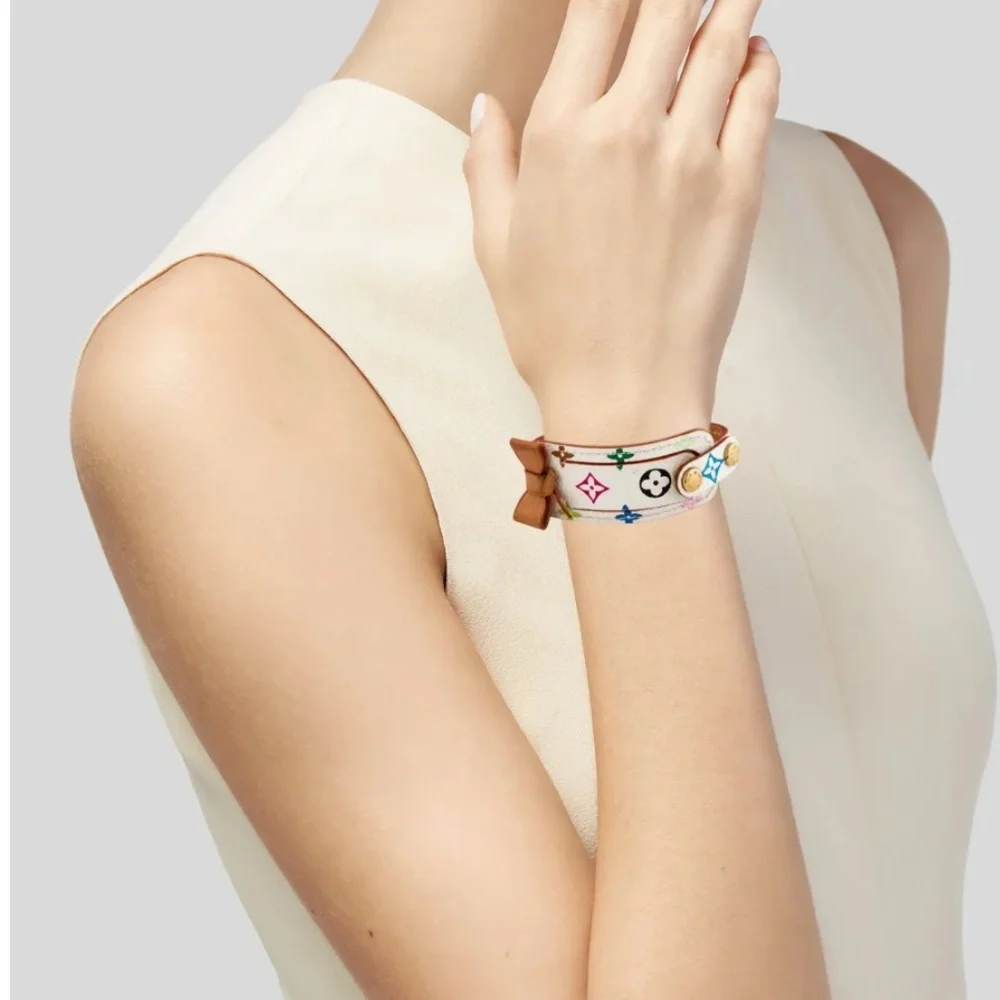 Louis Vuitton x Murakami Leather Monogram ID Bracelet - Picture 3 of 13
